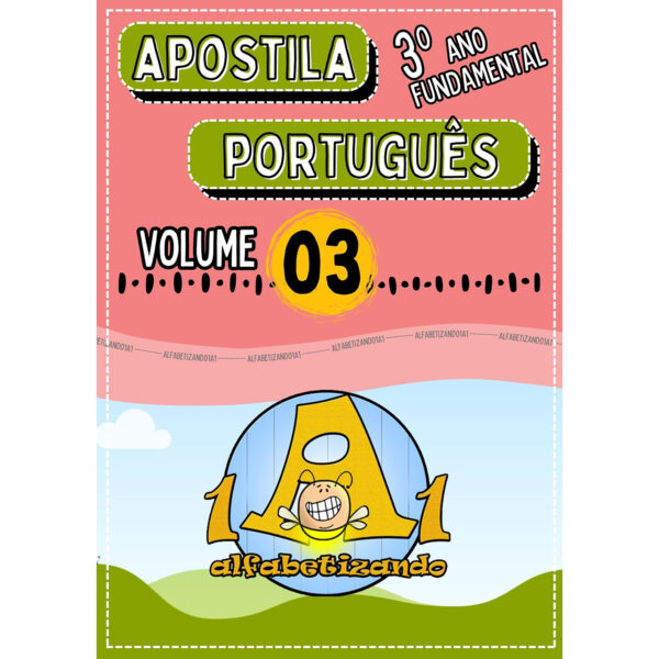 APOSTILA MENSAL DE PORTUGUÊS - VOLUME 03 - 384 páginas