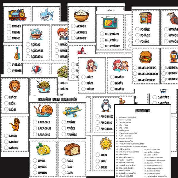 3º ano Fundamental - JOGO PEDAGÓGICO - PLURAL (Pluralize e Pontue) - Image 2